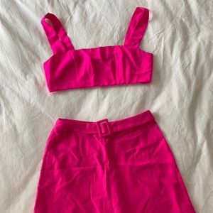 White Fox neon pink set